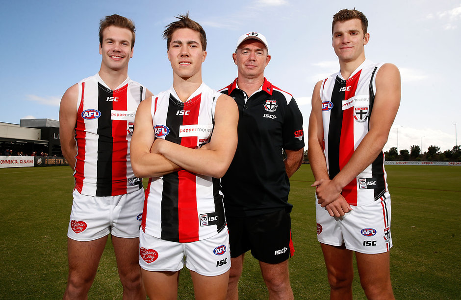 AFL 2015 Training - St Kilda 271115 Bailey Rice, Jade Gresham and Brandon White have impressed Saints coach Alan Richardson - ${keywords}